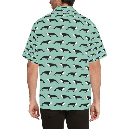 Whale Print Design LKS307 Men's Hawaiian Shirt