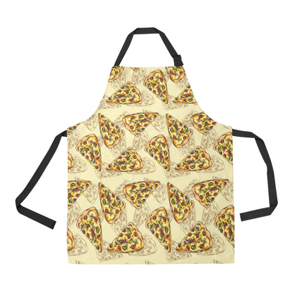 Pizza Pattern Print Design A01 Apron with Pocket