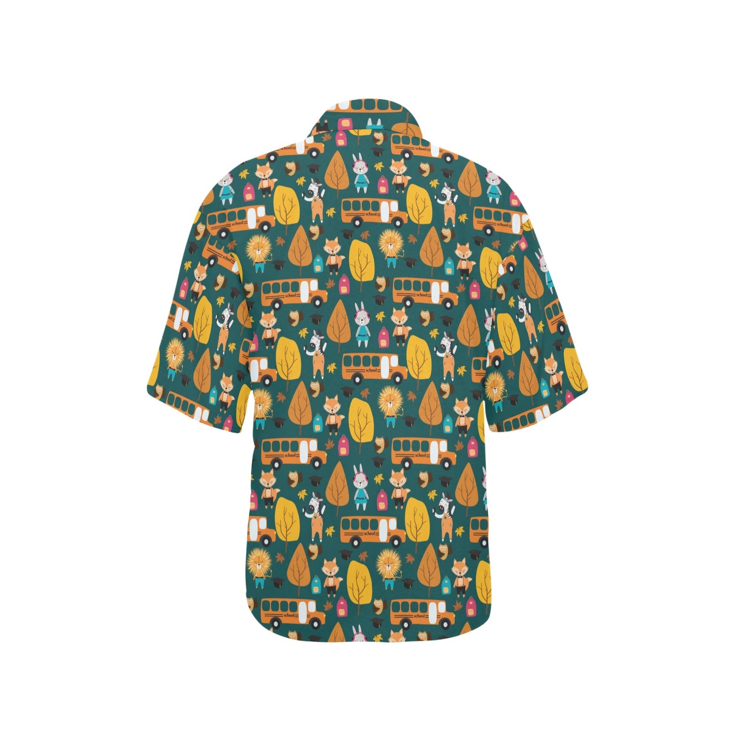 School Bus Print Design LKS309 Women's Hawaiian Shirt