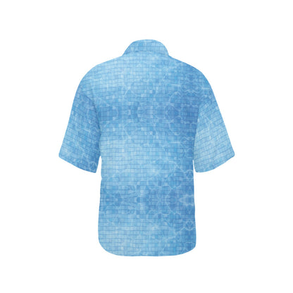 Swimming Pool Print Design LKS302 Women's Hawaiian Shirt