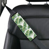 Green Pattern Tropical Palm Leaves Car Seat Belt Cover