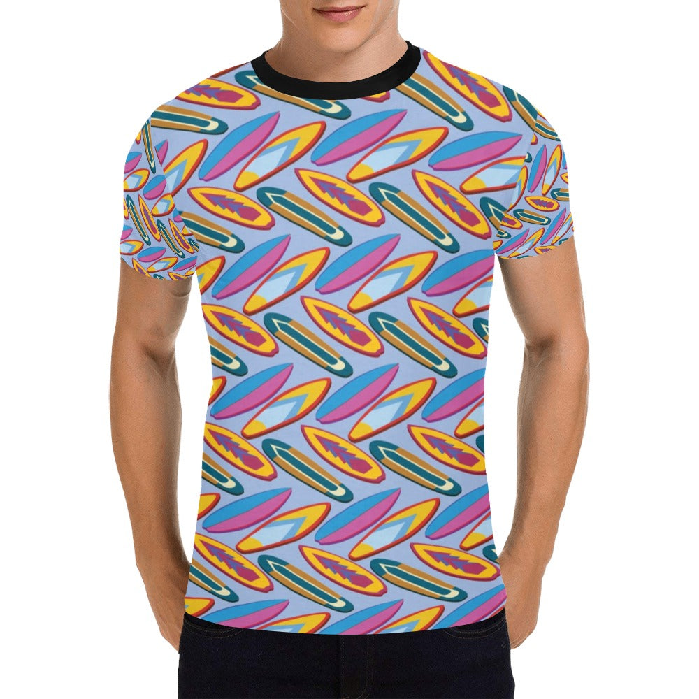 Surfboard Pattern Print Design LKS303 Men's All Over Print T-shirt