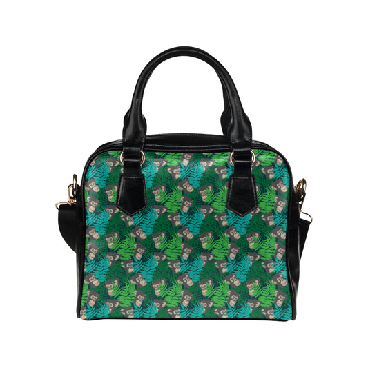 Chimpanzee Pattern Print Design 01 Shoulder Handbag
