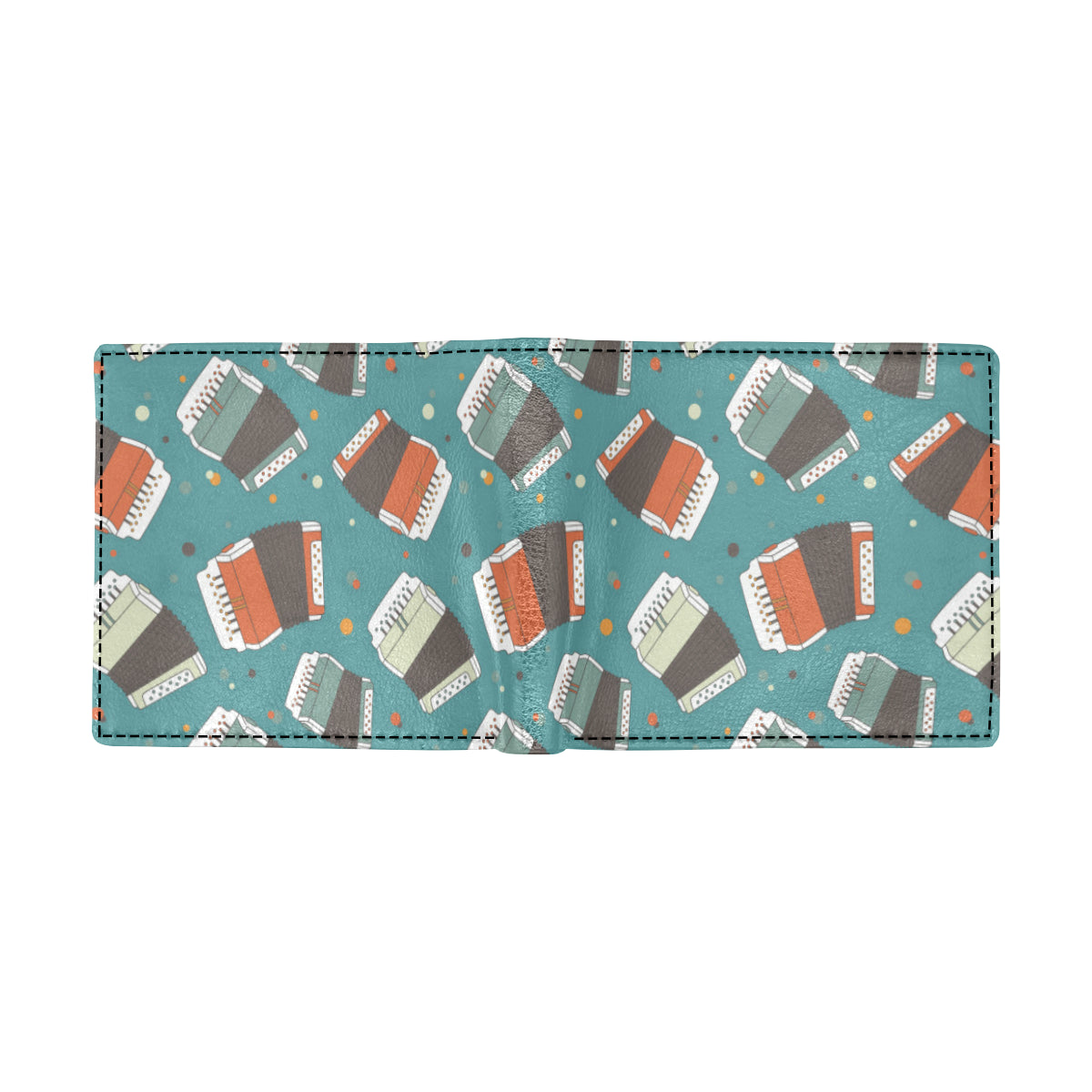 Accordion Pattern Print Design 02 Men's ID Card Wallet