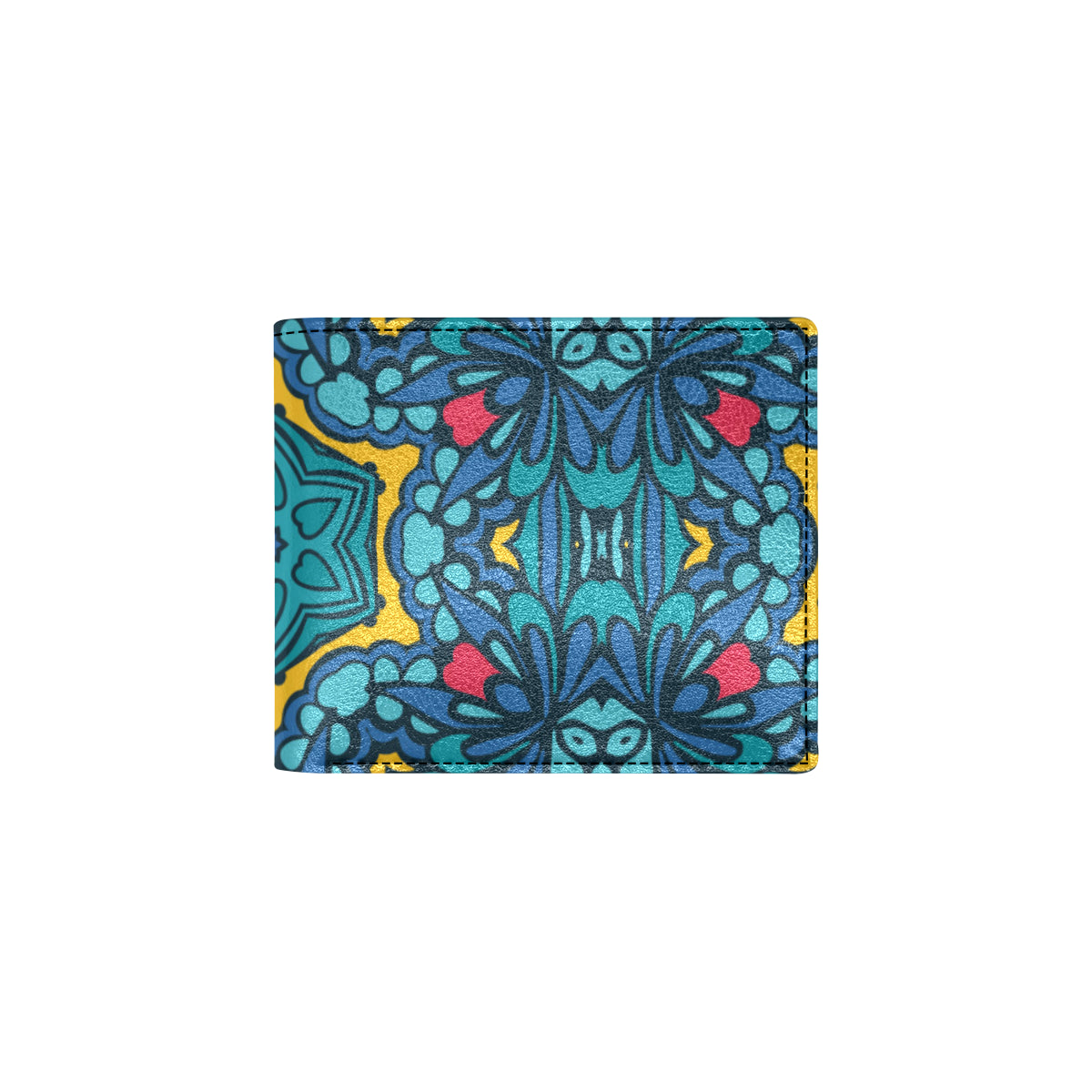 Kaleidoscope Pattern Print Design 04 Men's ID Card Wallet