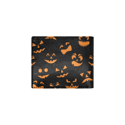 Halloween Pattern Print Design 02 Men's ID Card Wallet