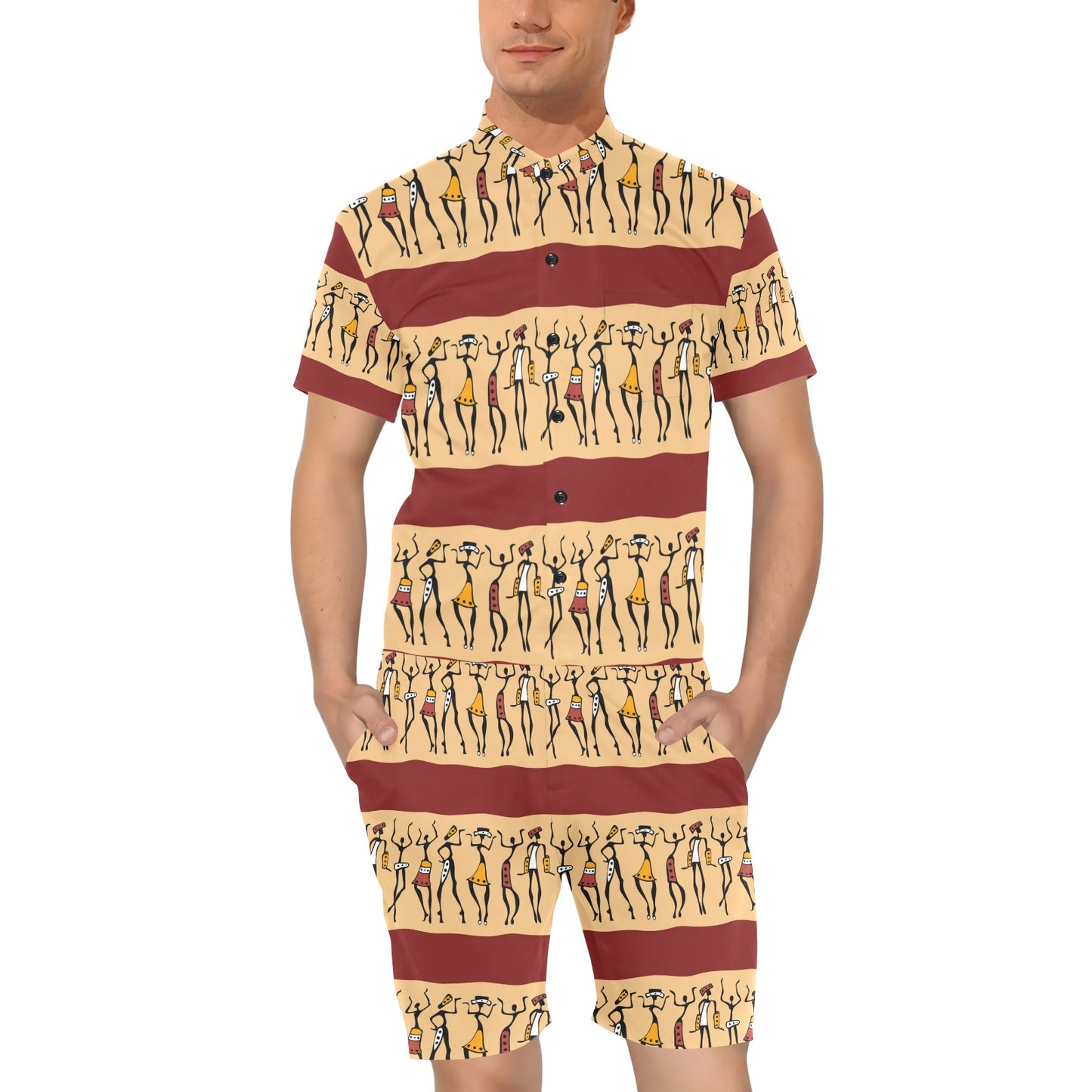 African People Men's Romper