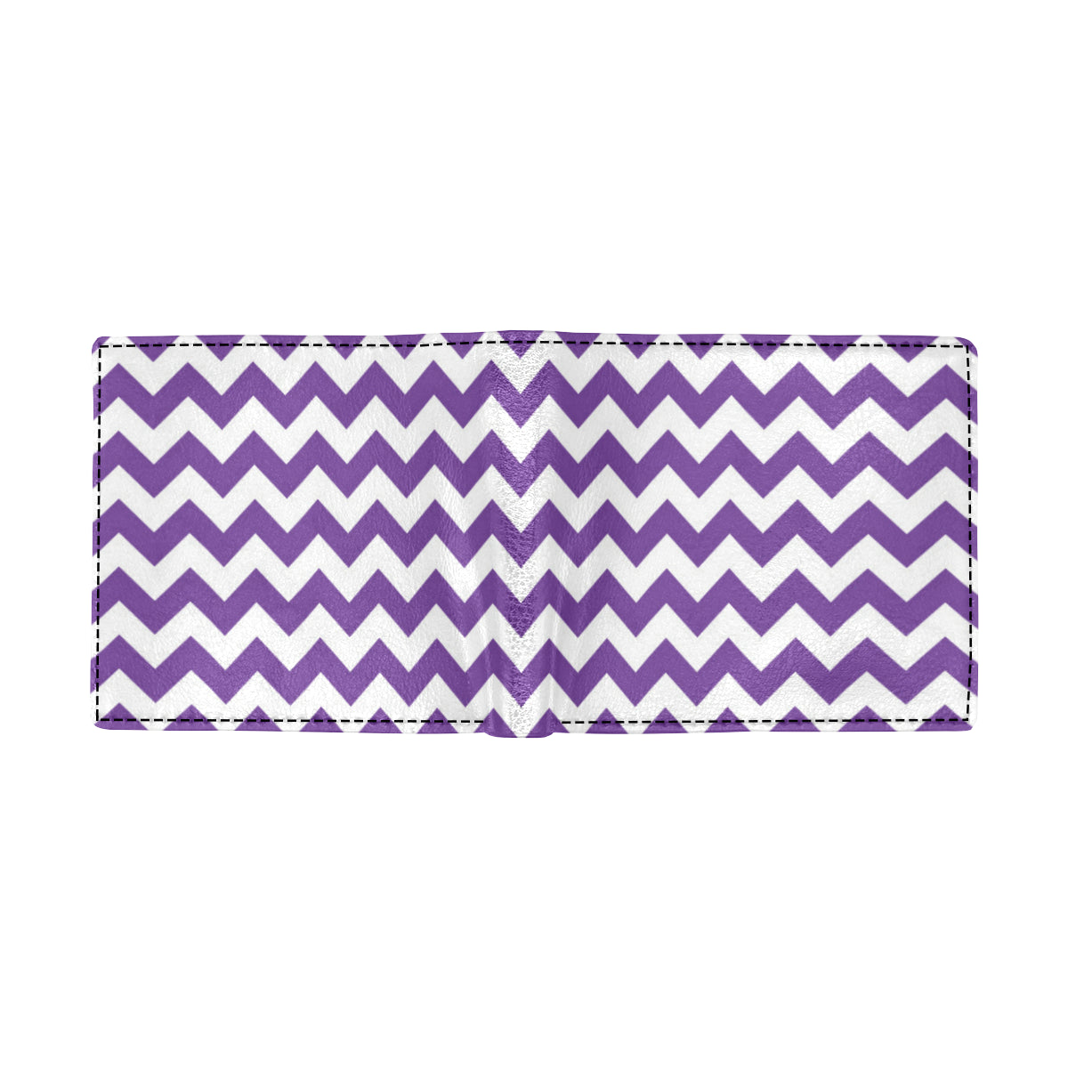 Chevron Purple Pattern Print Design 03 Men's ID Card Wallet