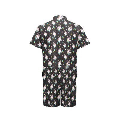 Unicorn Print Design LKS302 Men's Romper