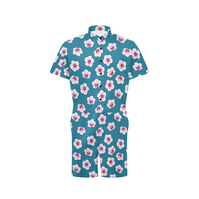 Cherry Blossom Pattern Print Design CB08 Men's Romper