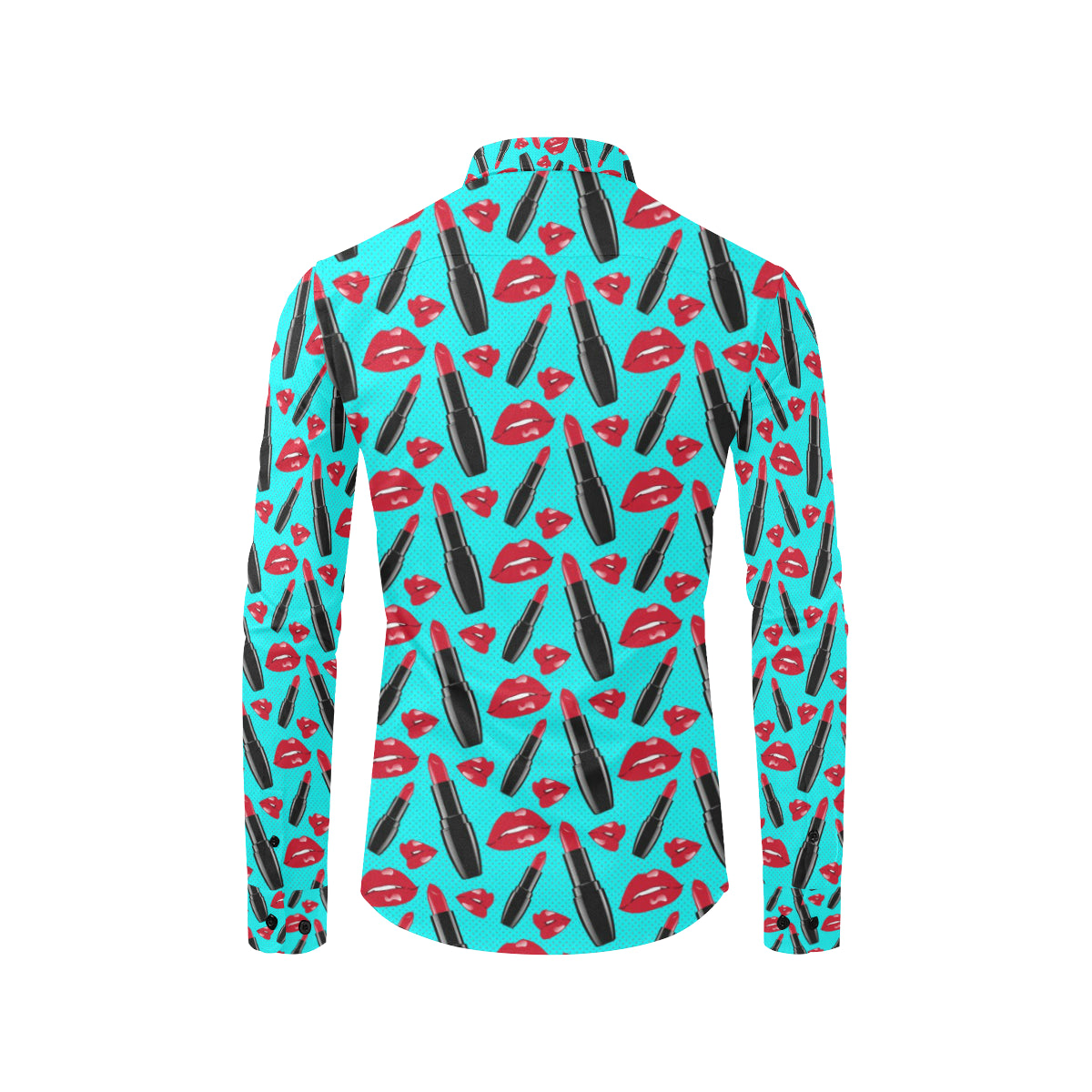 Lipstick Pattern Print Design LT02 Men's Long Sleeve Shirt