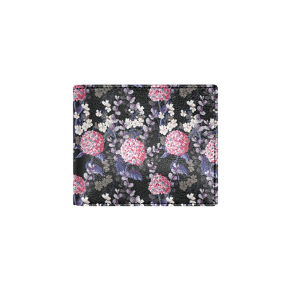 Hydrangea Pattern Print Design HD04 Men's ID Card Wallet