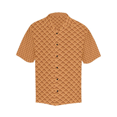 Waffle Texture Print Design LKS301 Men's Hawaiian Shirt