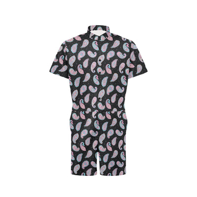 Paisley Pink Design Mandala Print Men's Romper