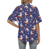 Snowboard Bear Print Design LKS305 Women's Hawaiian Shirt