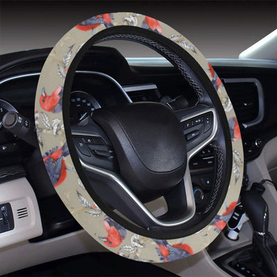 Birds Pattern Print Design 05 Steering Wheel Cover with Elastic Edge