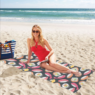 Sushi Print Design LKS306 Beach Towel 32" x 71"