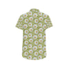 Daisy Pattern Print Design DS06 Men's Short Sleeve Button Up Shirt