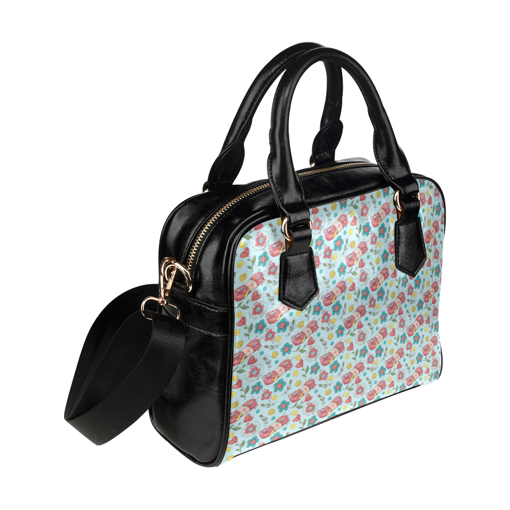 Crochet Pattern Print Design 01 Shoulder Handbag