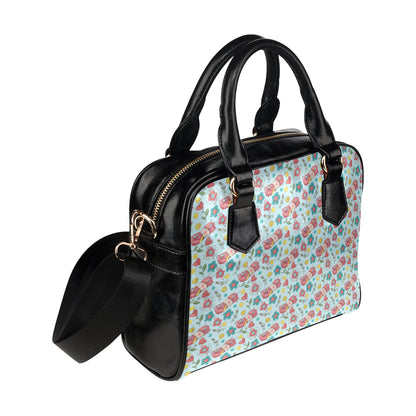 Crochet Pattern Print Design 01 Shoulder Handbag