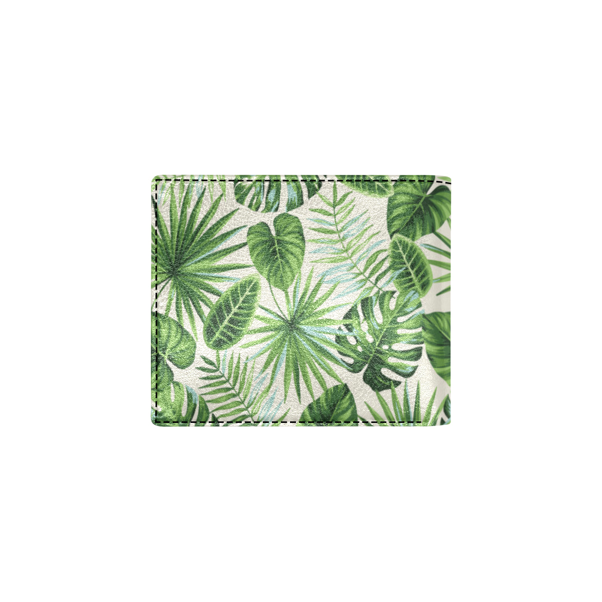 Palm Leaf Pattern Print Design A01 Men's ID Card Wallet