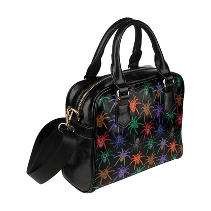 Tarantula Neon Color Pattern Print Design 03 Shoulder Handbag