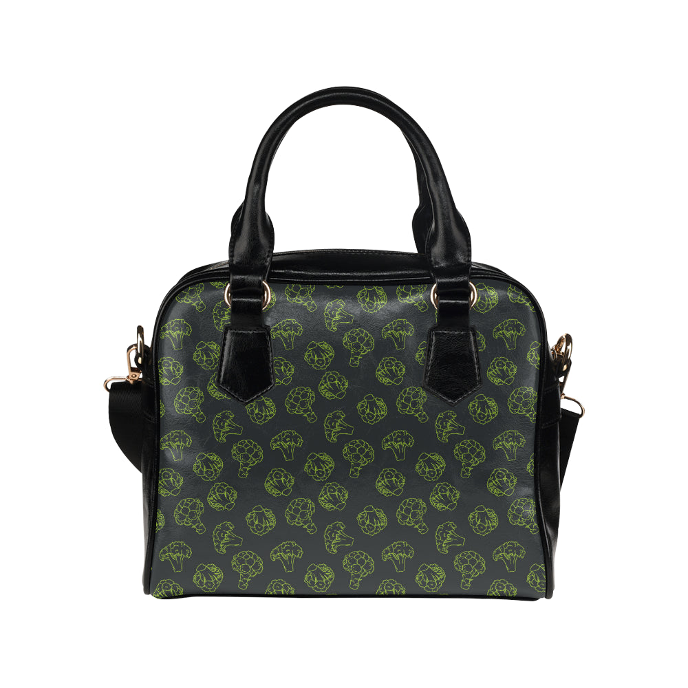 Broccoli Pattern Print Design 01 Shoulder Handbag