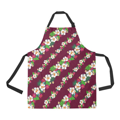 Hawaiian Themed Pattern Print Design H06 Apron with Pocket