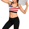 American flag Print Sports Bra