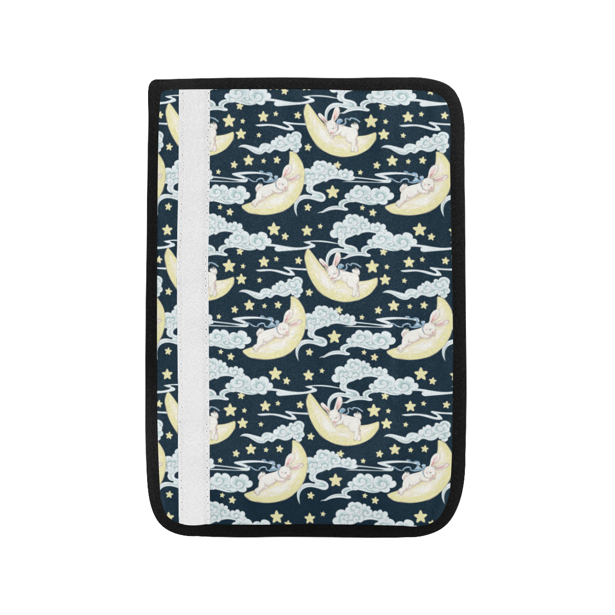Rabbit Sleeping Pattern Print Design RB08 Car Seat Belt Cover