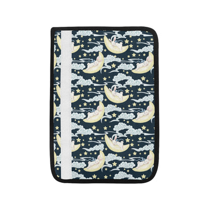 Rabbit Sleeping Pattern Print Design RB08 Car Seat Belt Cover