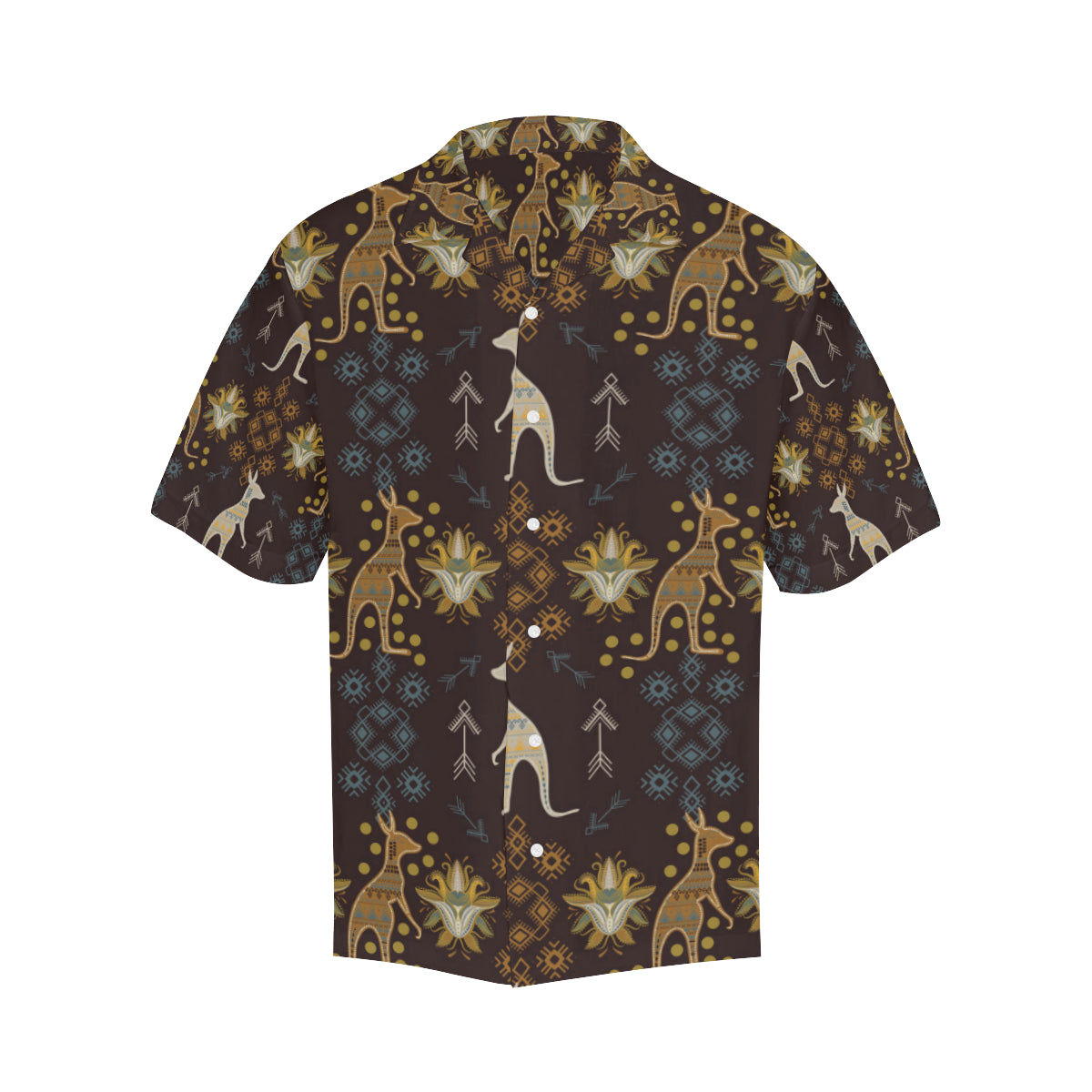 Kangaroos Pattern Print Design 03 Men's Hawaiian Shirt