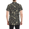 Rock and Roll Skull Pattern Print Design A03 Men's Short Sleeve Button Up Shirt