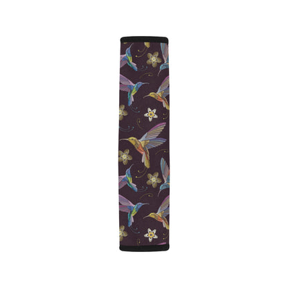 Hummingbird Pattern Print Design 04 Car Seat Belt Cover