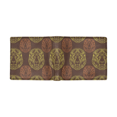 Lion Pattern Print Design 04 Men's ID Card Wallet