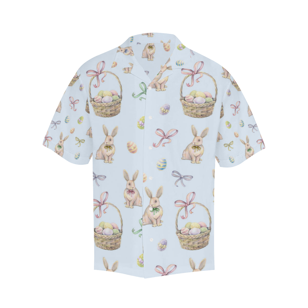 Rabbit Easter Eggs Pattern Print Design 03 Men's Hawaiian Shirt