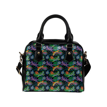 Gecko Colorful Pattern Print Design 01 Shoulder Handbag