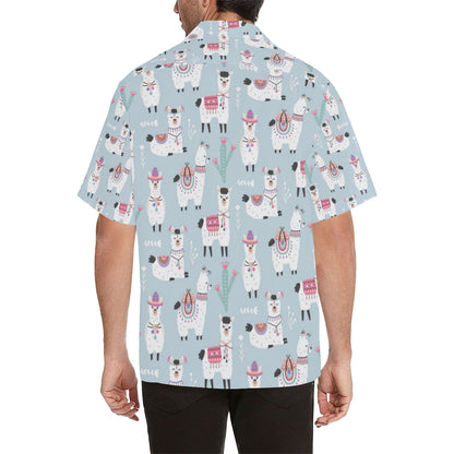 Llama Pattern Print Design 04 Men's Hawaiian Shirt
