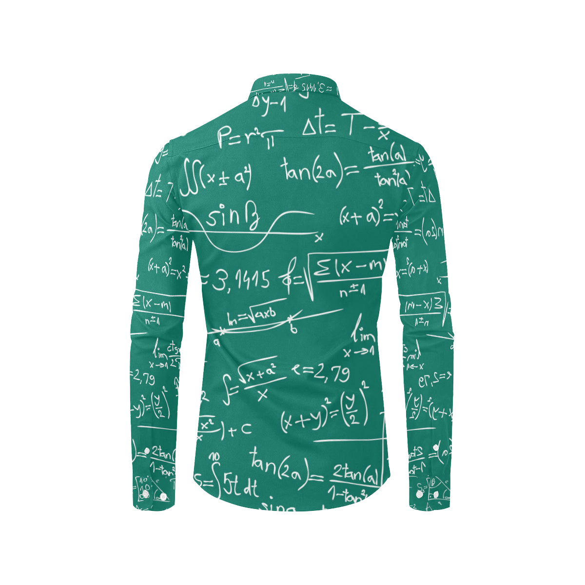 Math Pattern Print Design 01 Men's Long Sleeve Shirt