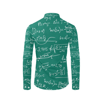 Math Pattern Print Design 01 Men's Long Sleeve Shirt