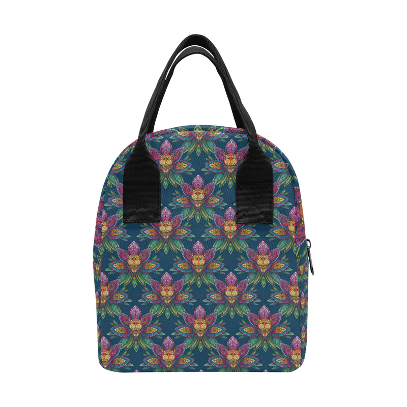 lotus Boho Pattern Print Design LO04 Insulated Lunch Bag