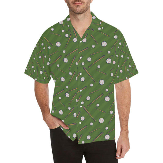 Baseball Pattern Print Design 02 Men's Hawaiian Shirt