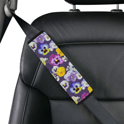 Pansy Pattern Print Design PS02 Car Seat Belt Cover