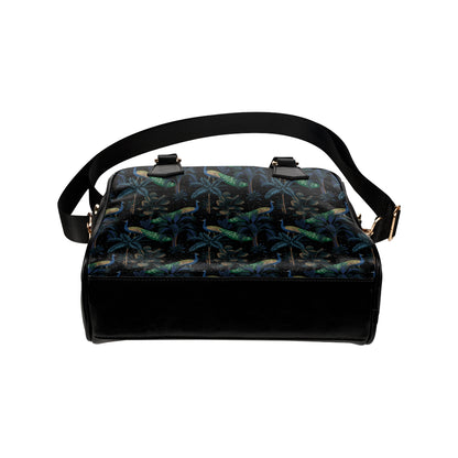 Rainforest Peacock Pattern Print Design A04 Shoulder Handbag