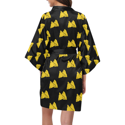 Nachos Pattern Print Design A02 Women's Short Kimono