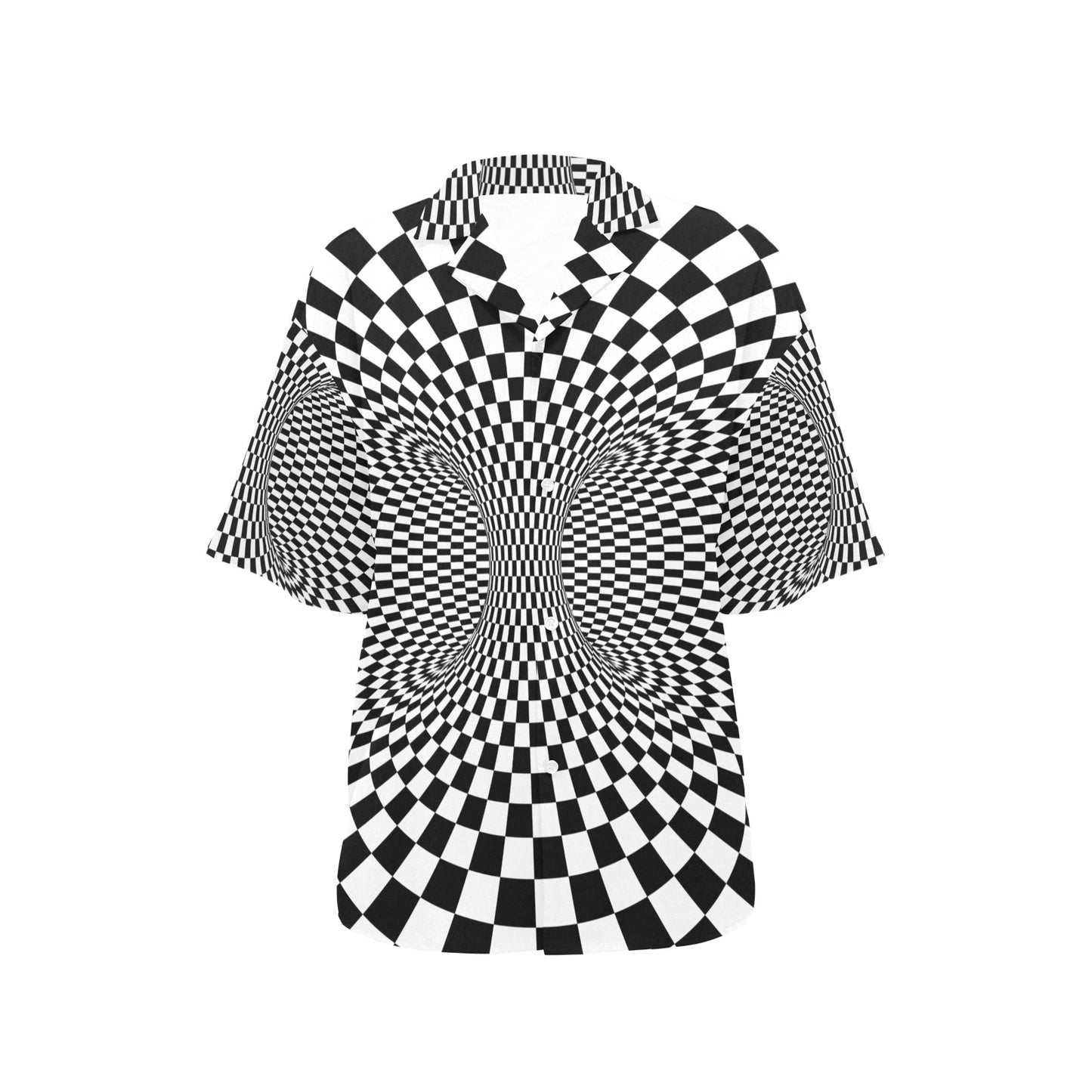 Optical illusion Projection Torus Women's Hawaiian Shirt