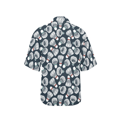 Badminton Ball Pattern Print Design 01 Women's Hawaiian Shirt
