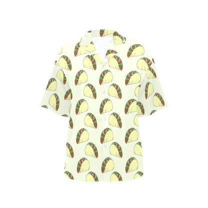 Taco Pattern Print Design TC05 Women's Hawaiian Shirt