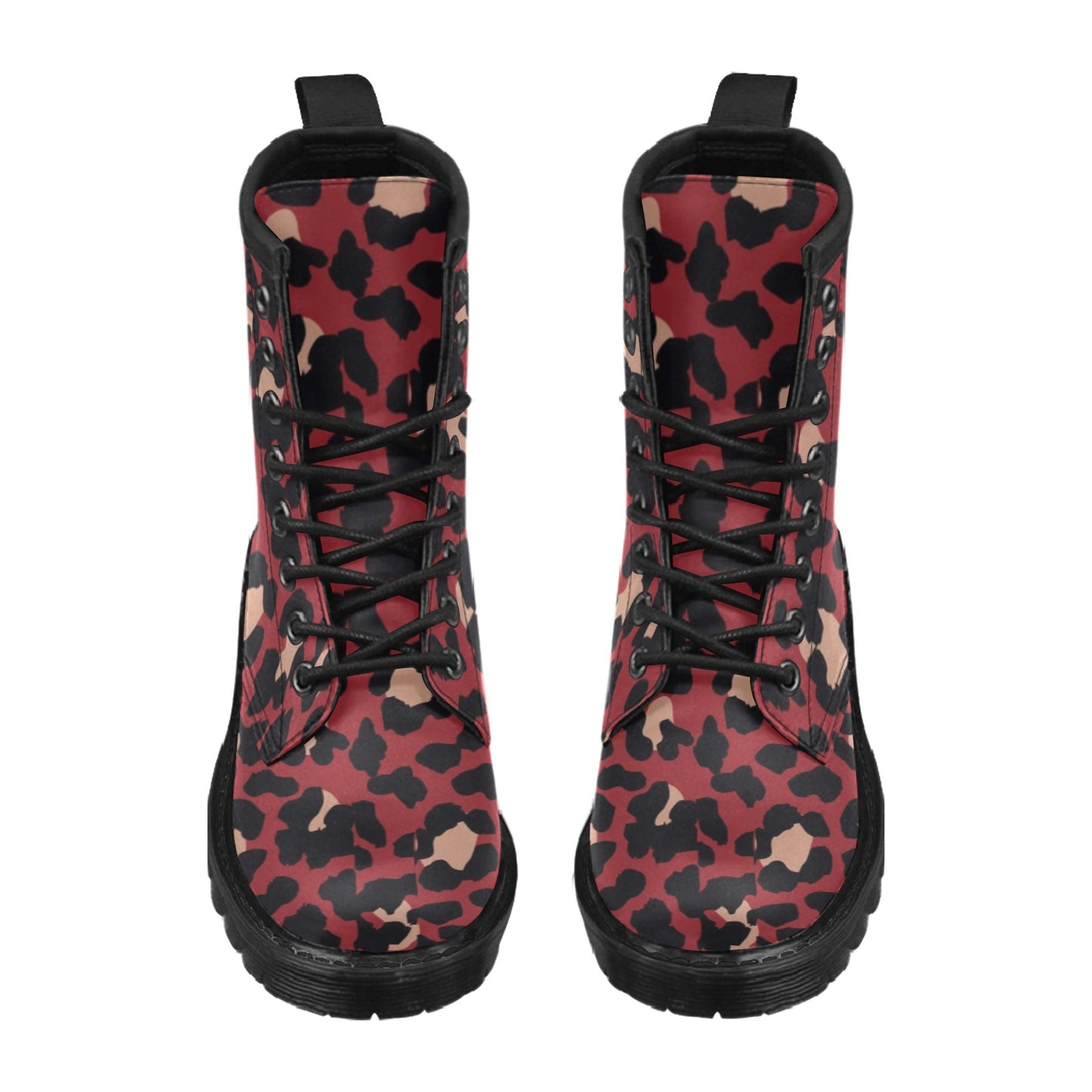 Cheetah Red Print Pattern Women's Boots