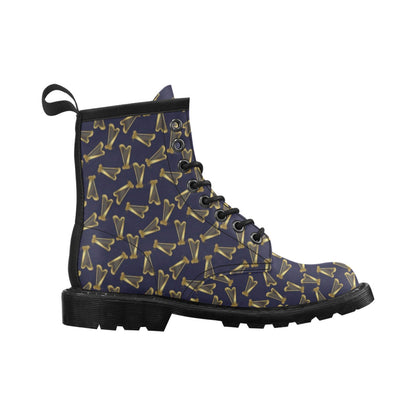Harp Print Design LKS401 Women's Boots